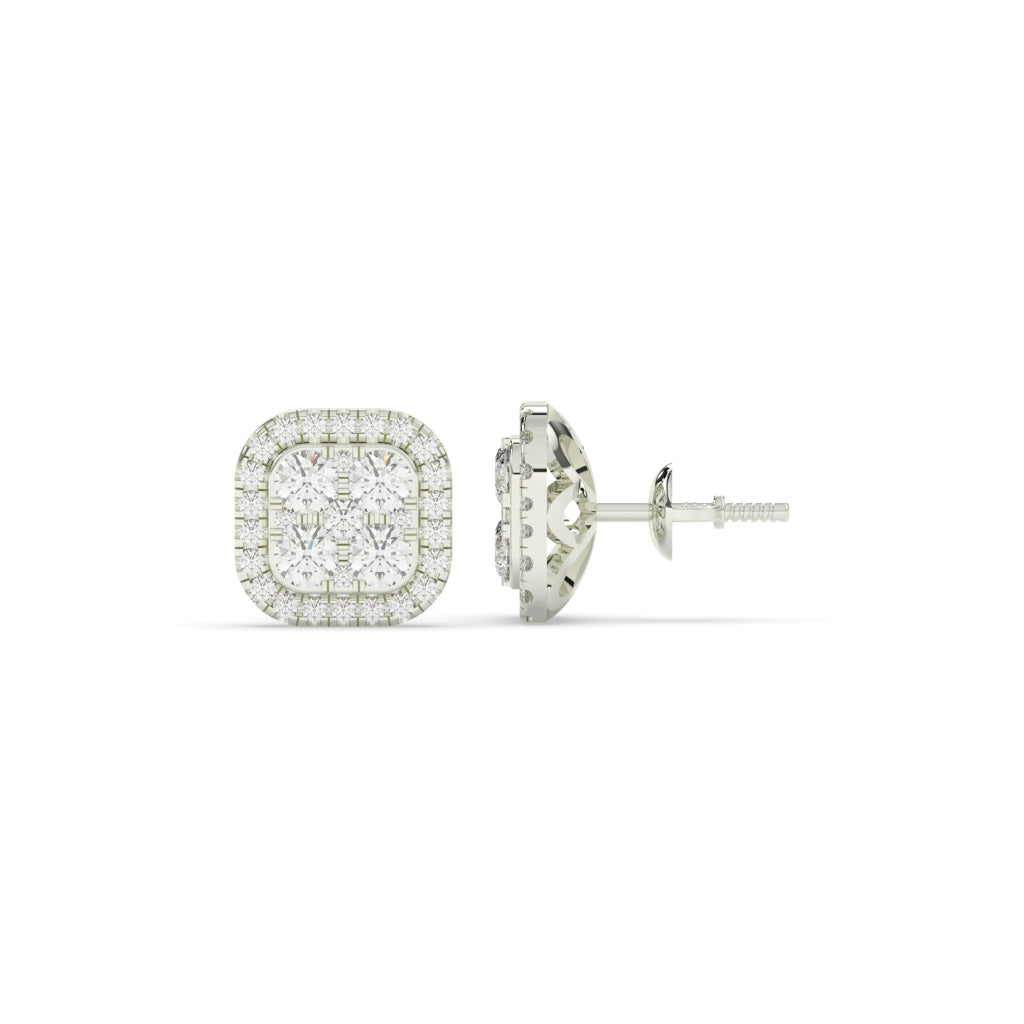 Gold Sparkling Stud Earrings