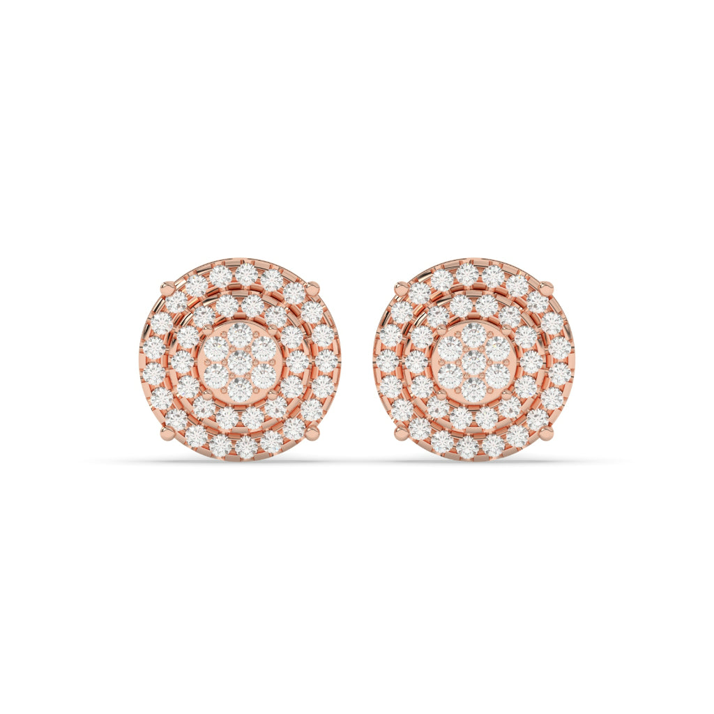 Multi-Tier Rose Gold Studs