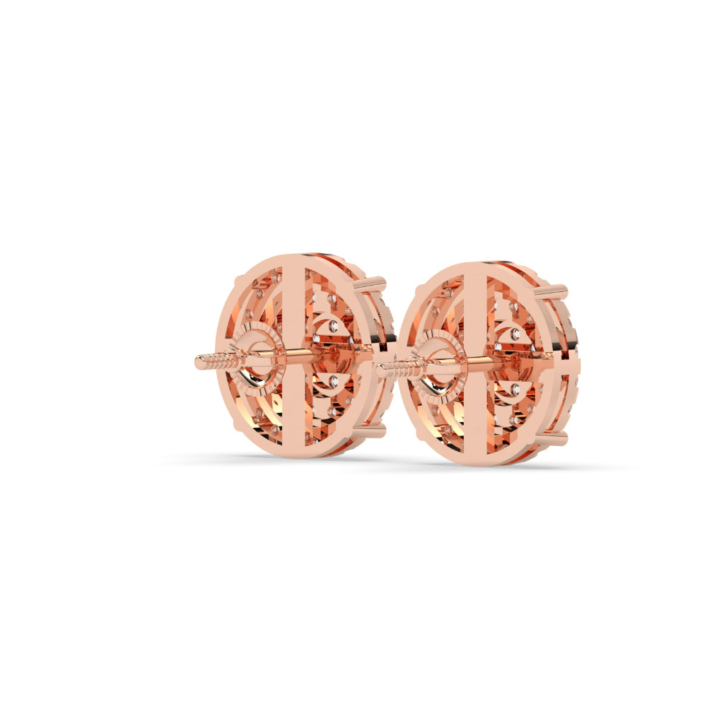 Multi-Tier Rose Gold Studs