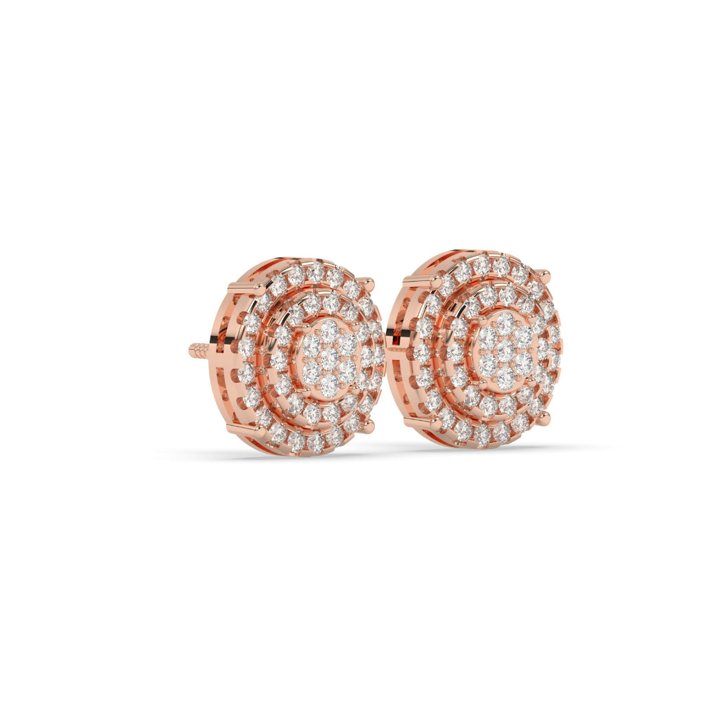 Multi-Tier Rose Gold Studs