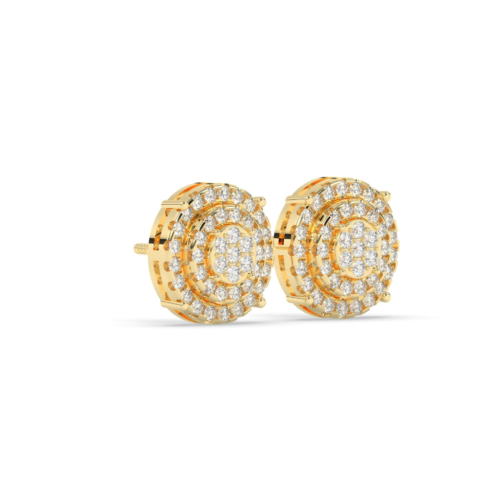 Multi-Tier Rose Gold Studs