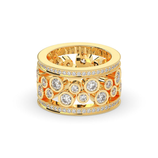 Bezel Set Gold Cocktail Ring