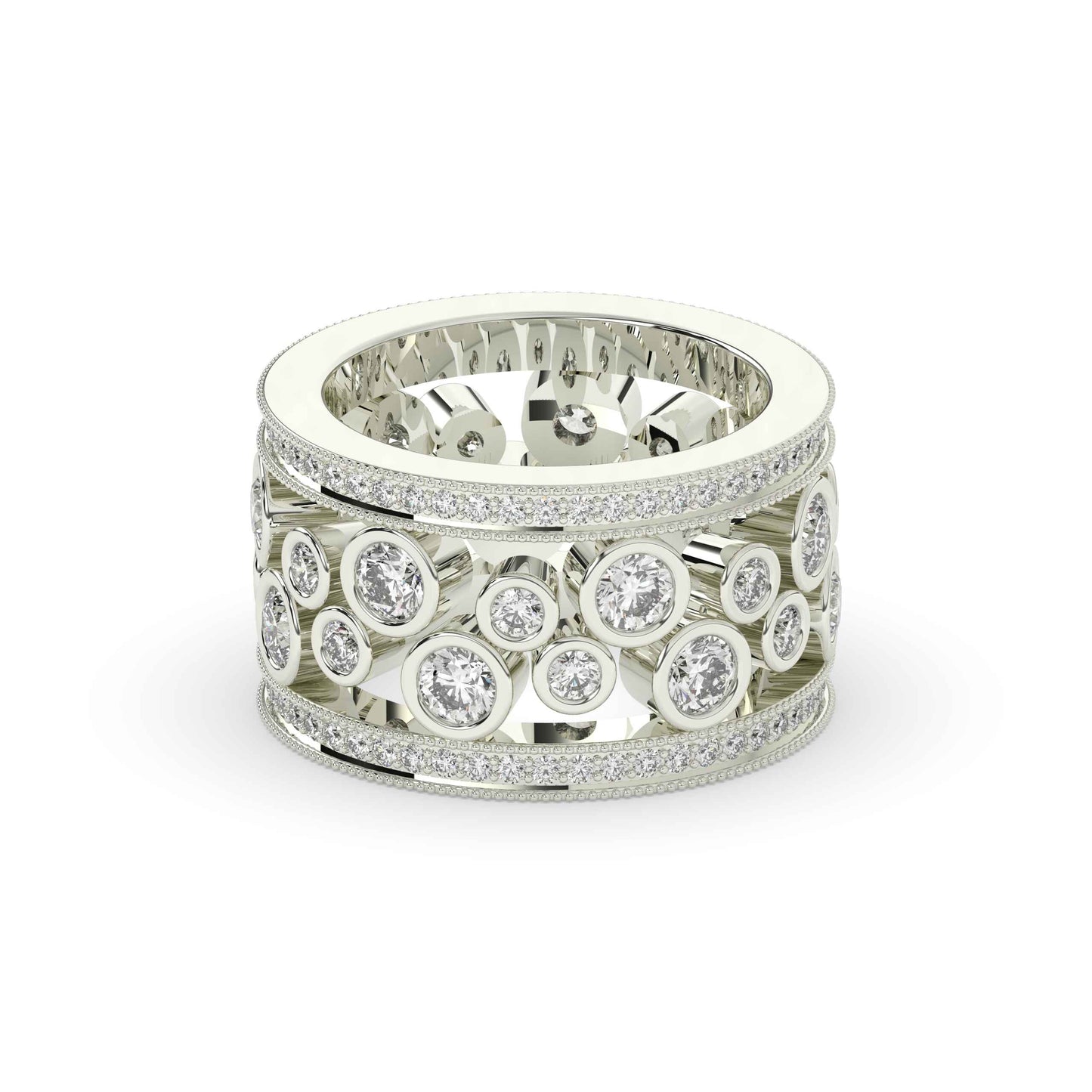 123Bezel Set Gold Cocktail Ring