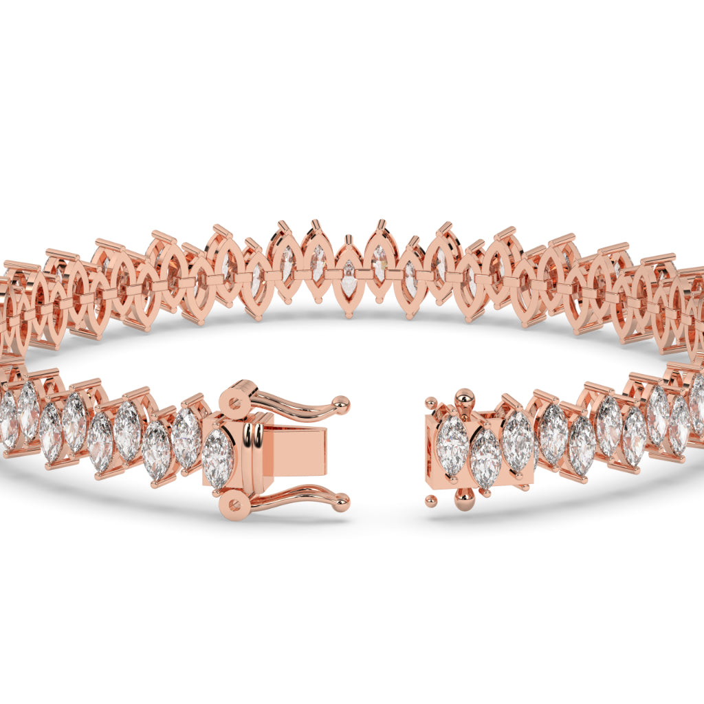Marquise Cut Diamond Tennis Bracelet
