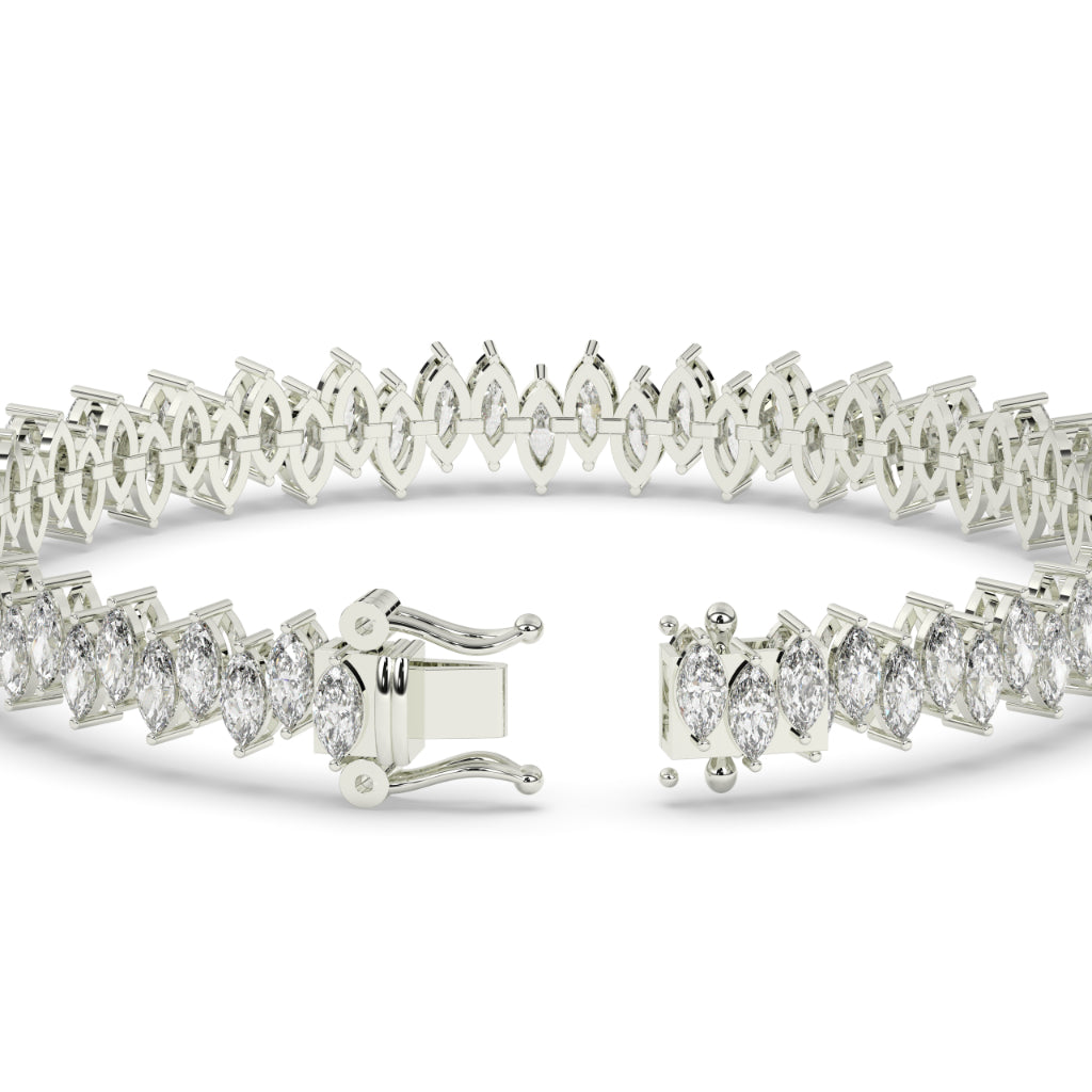 Marquise Cut Diamond Tennis Bracelet