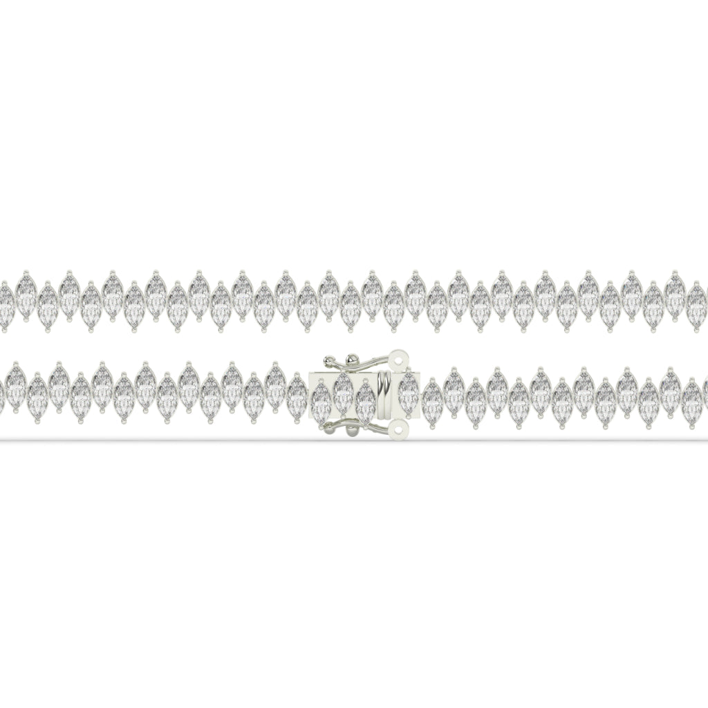 Marquise Cut Diamond Tennis Bracelet