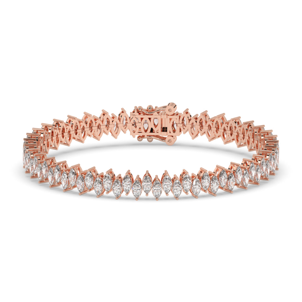 Marquise Cut Diamond Tennis Bracelet