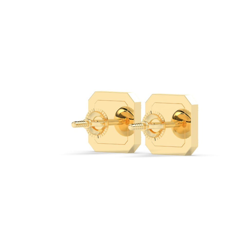 Baguette Grid Square Stud Earrings