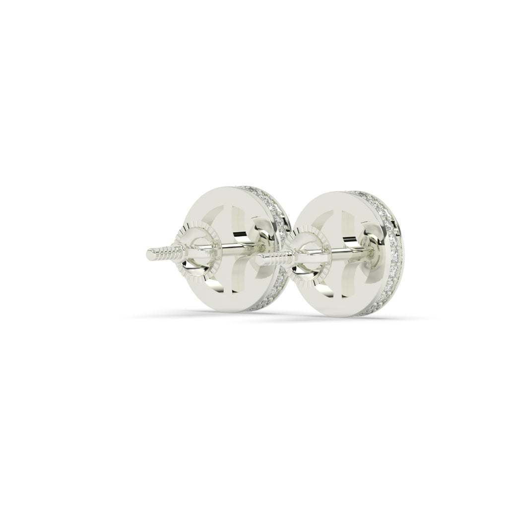 Baguette Cluster Round Rose Studs
