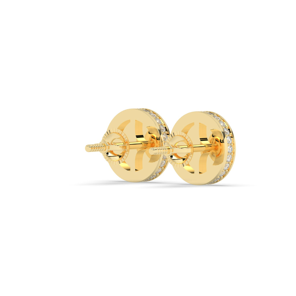 Baguette Cluster Round Rose Studs
