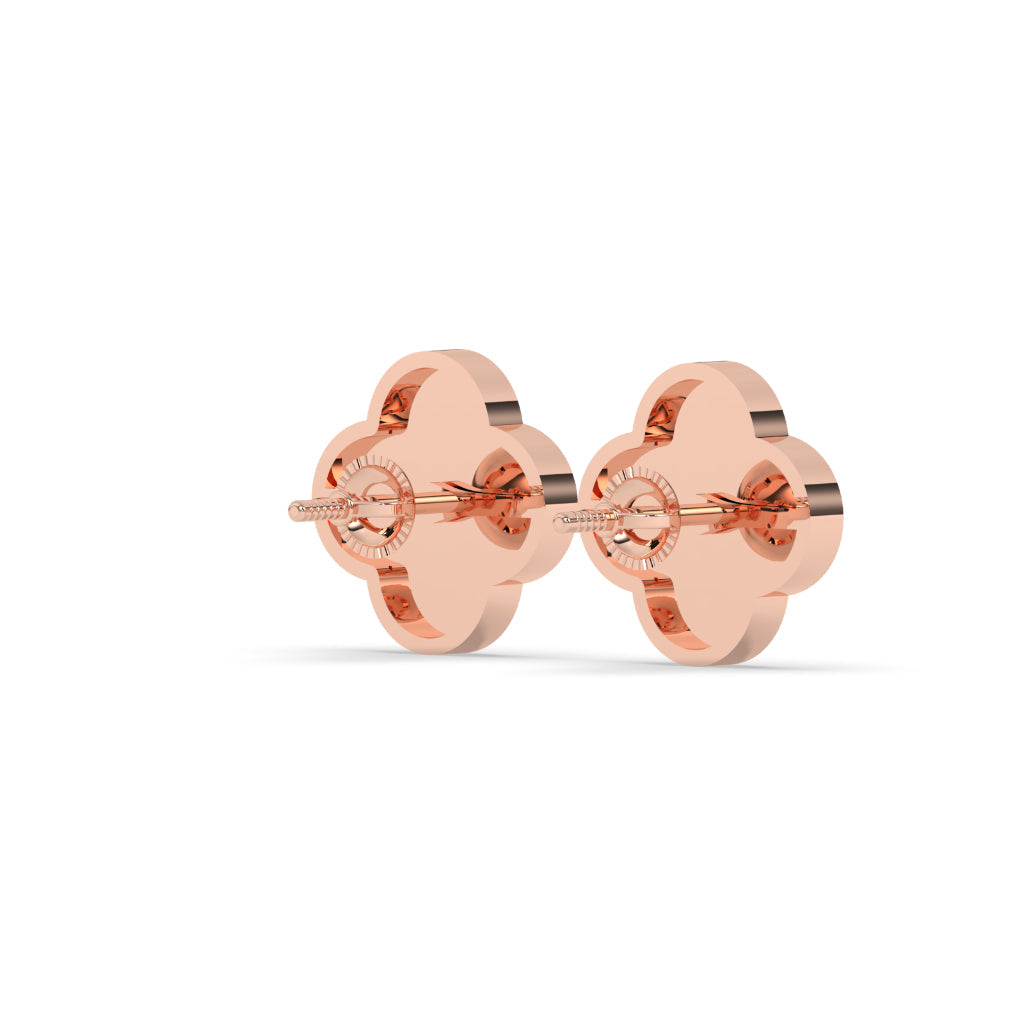 Four-Leaf Sparkle Diamond Earrings