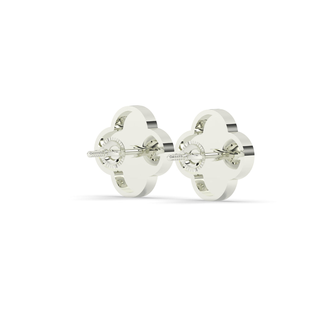 Four-Leaf Sparkle Diamond Earrings