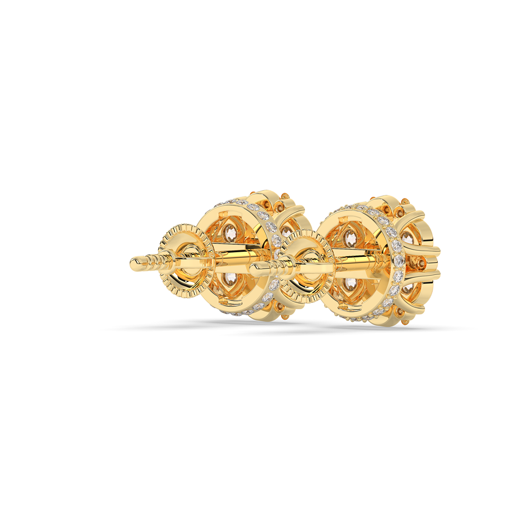 Luxury Sparkle Round Stud Pair
