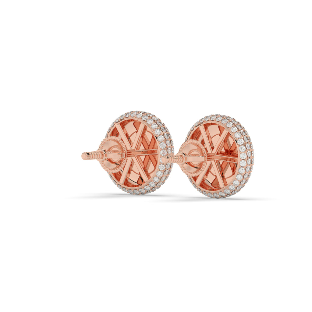 Dome Pavé Floral Stud Design