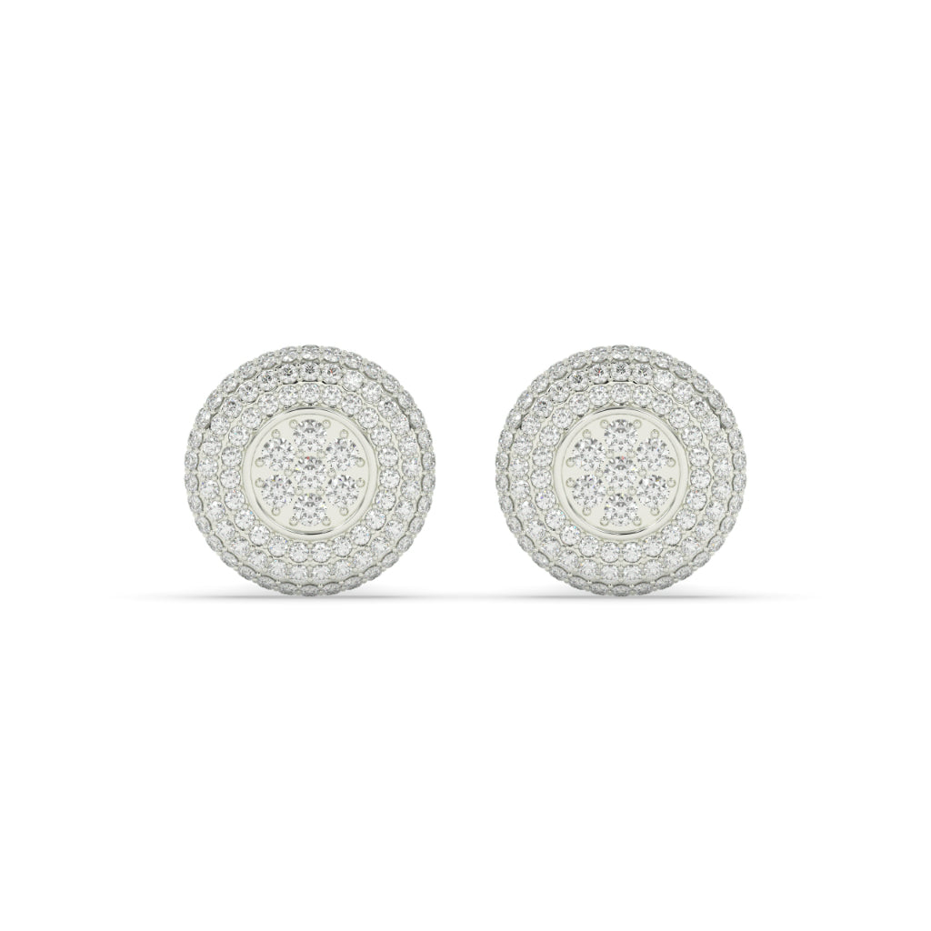 Dome Pavé Floral Stud Design