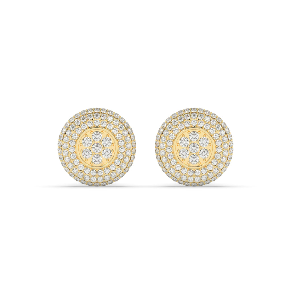 Dome Pavé Floral Stud Design