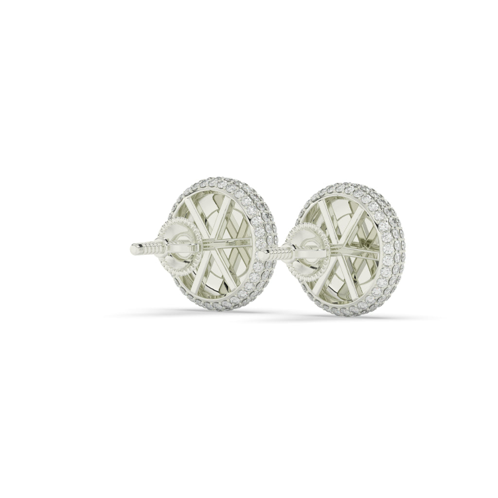 Dome Pavé Floral Stud Design