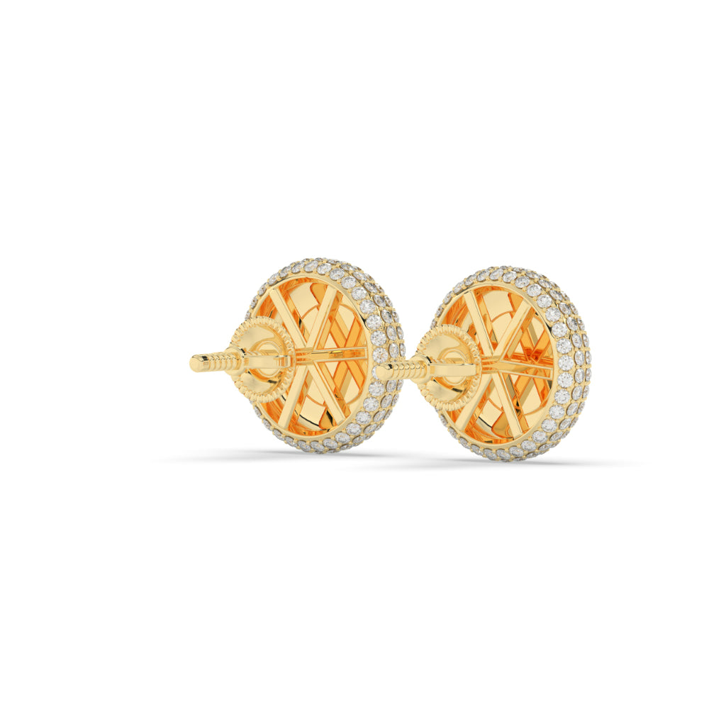 Dome Pavé Floral Stud Design