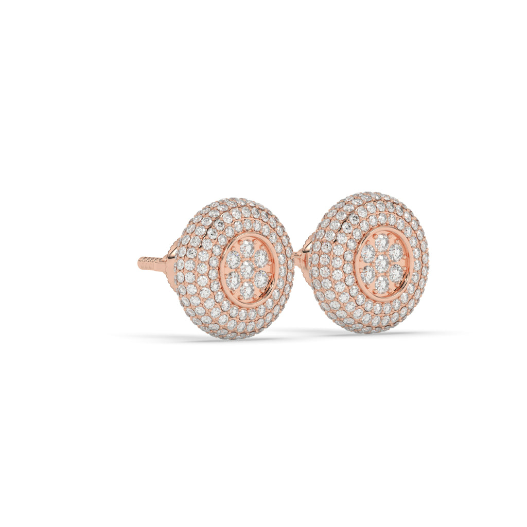 Dome Pavé Floral Stud Design