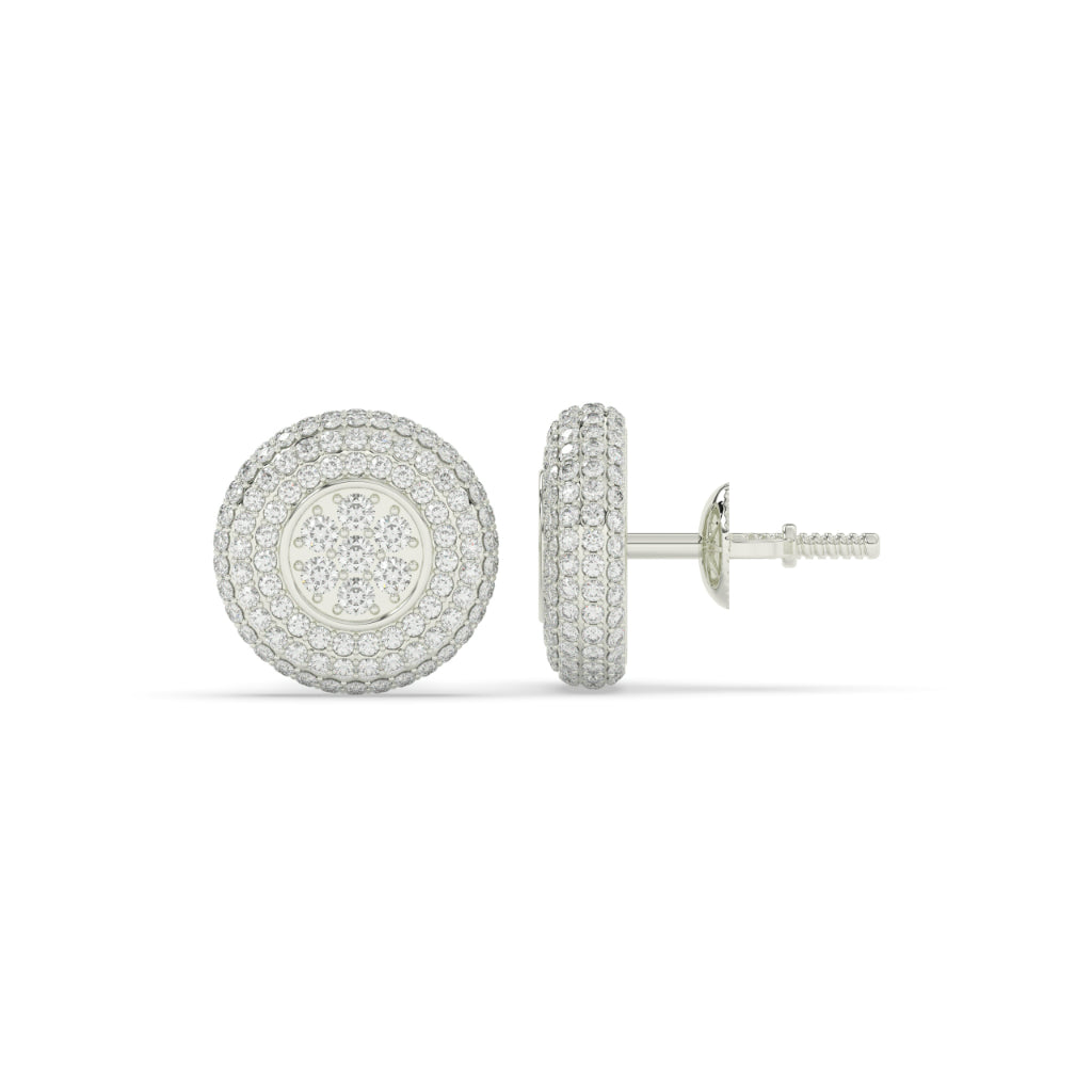 Dome Pavé Floral Stud Design