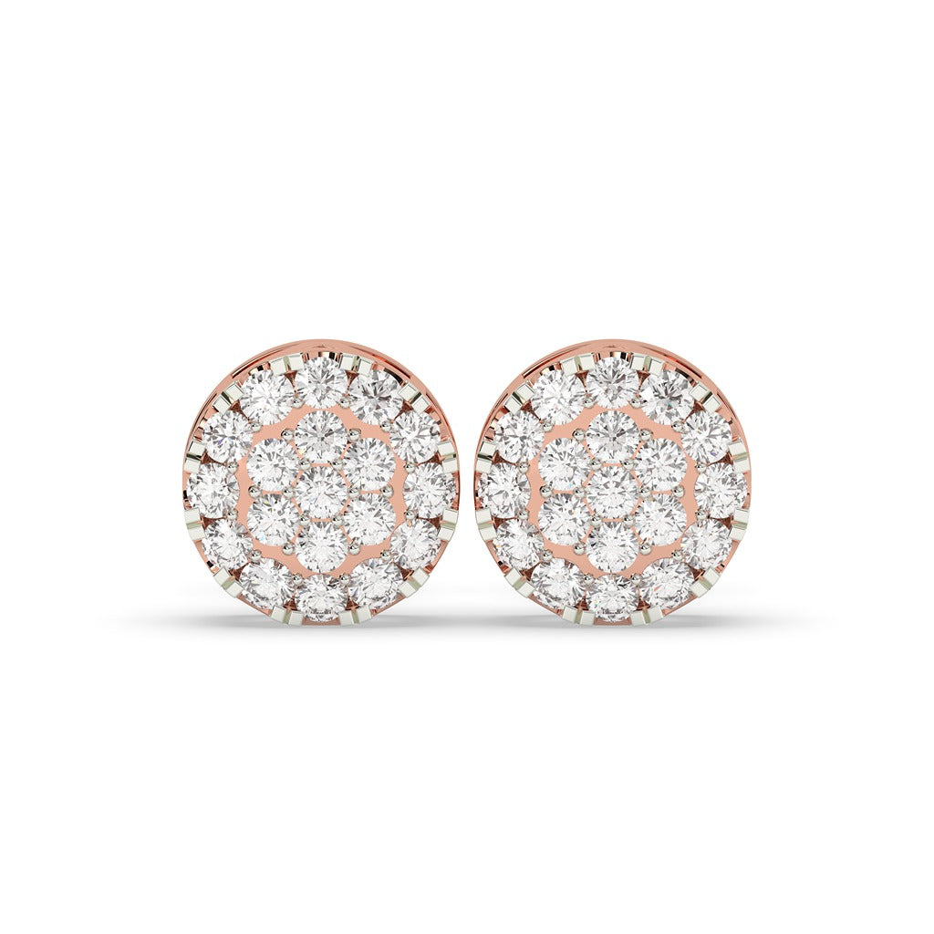 Classic Blooming Diamond Stud Earrings