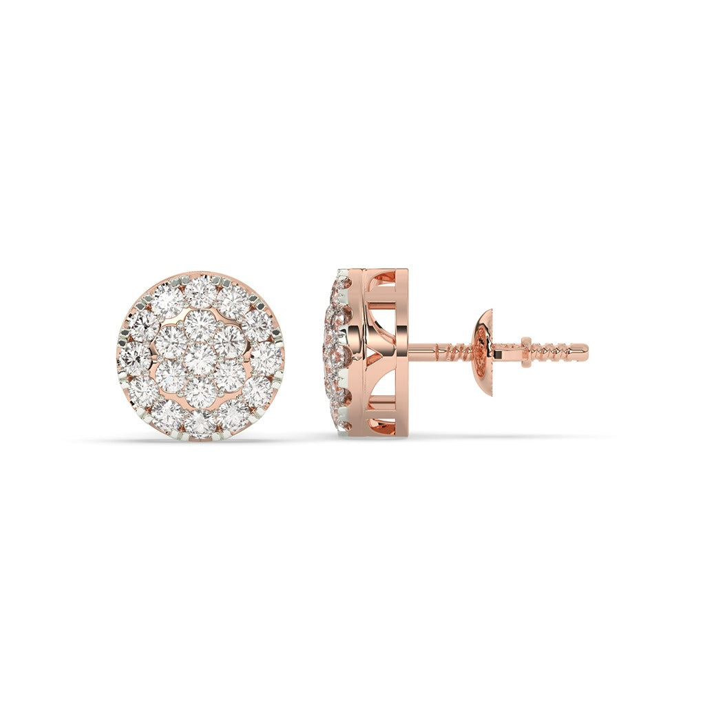 Classic Blooming Diamond Stud Earrings