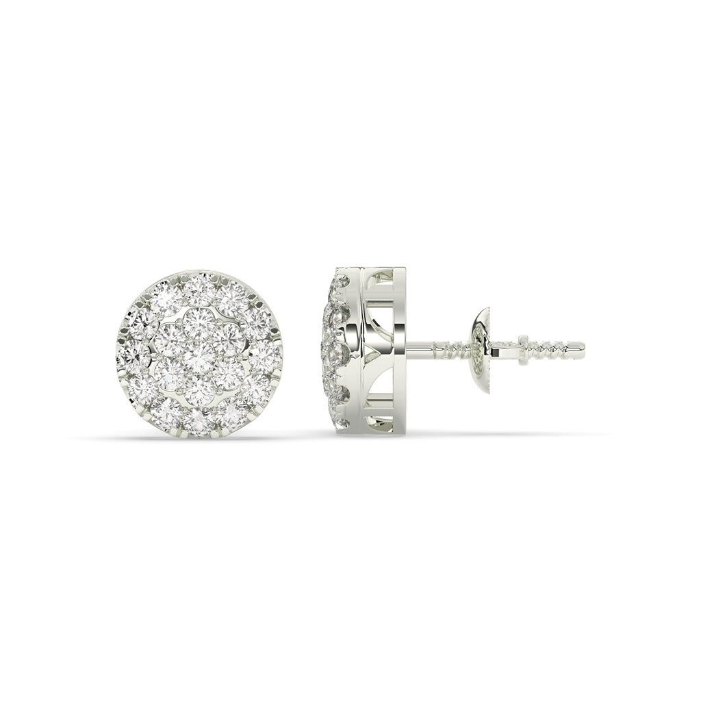 Classic Blooming Diamond Stud Earrings