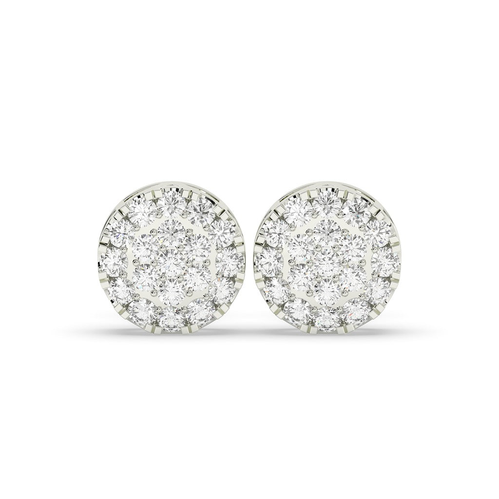 Classic Blooming Diamond Stud Earrings