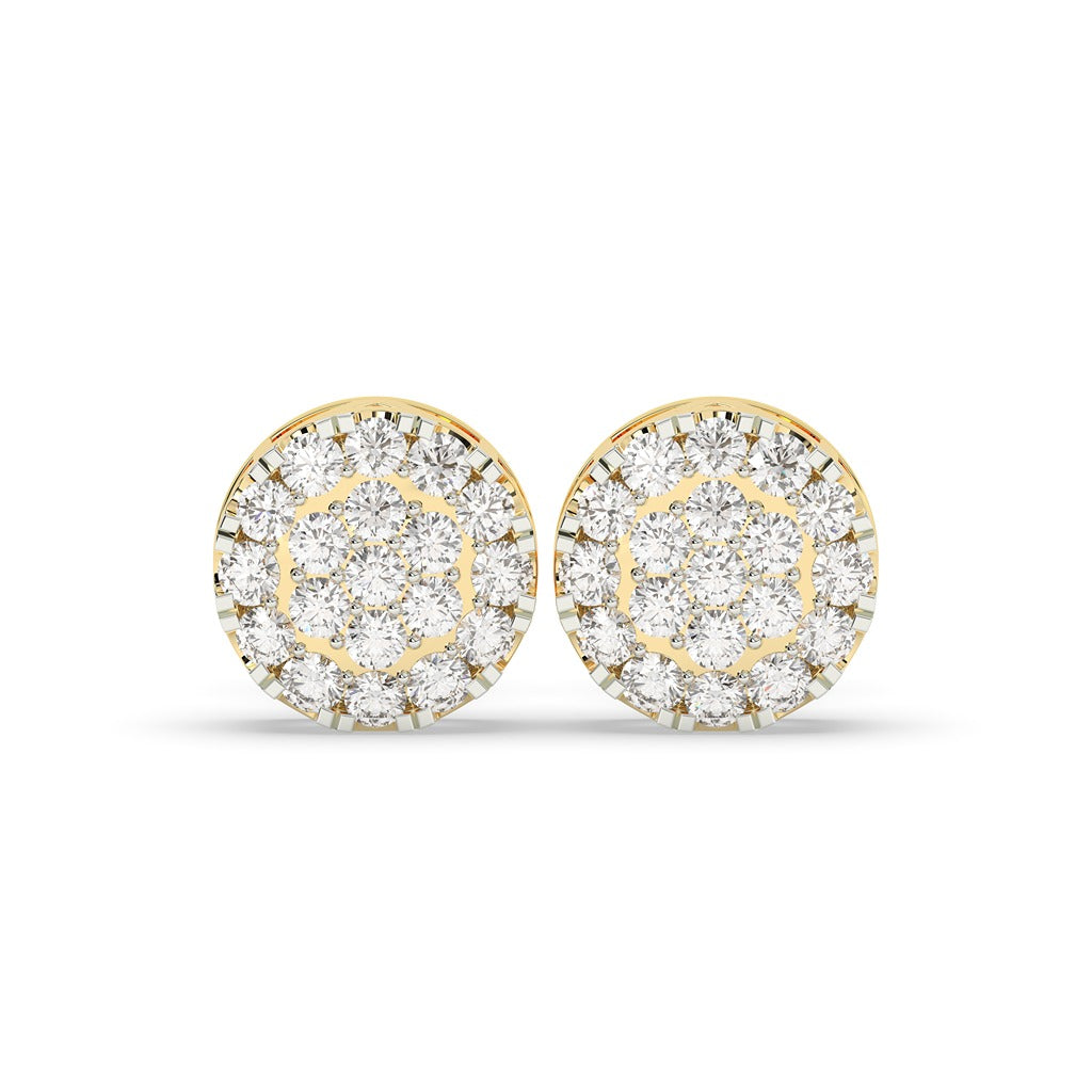 Classic Blooming Diamond Stud Earrings