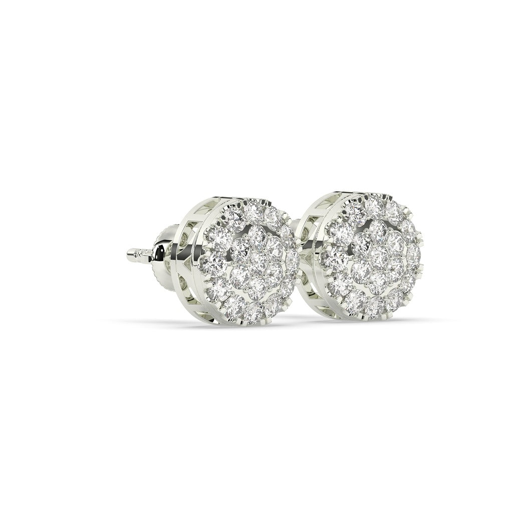 Classic Blooming Diamond Stud Earrings