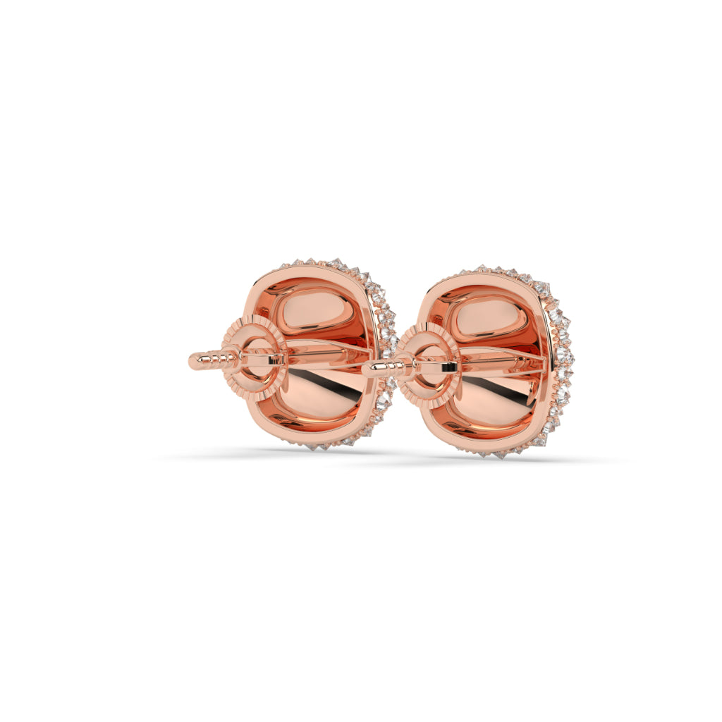 Luxury Cushion Pavé Stud Earrings