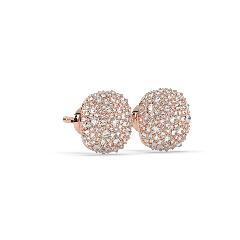 Luxury Cushion Pavé Stud Earrings