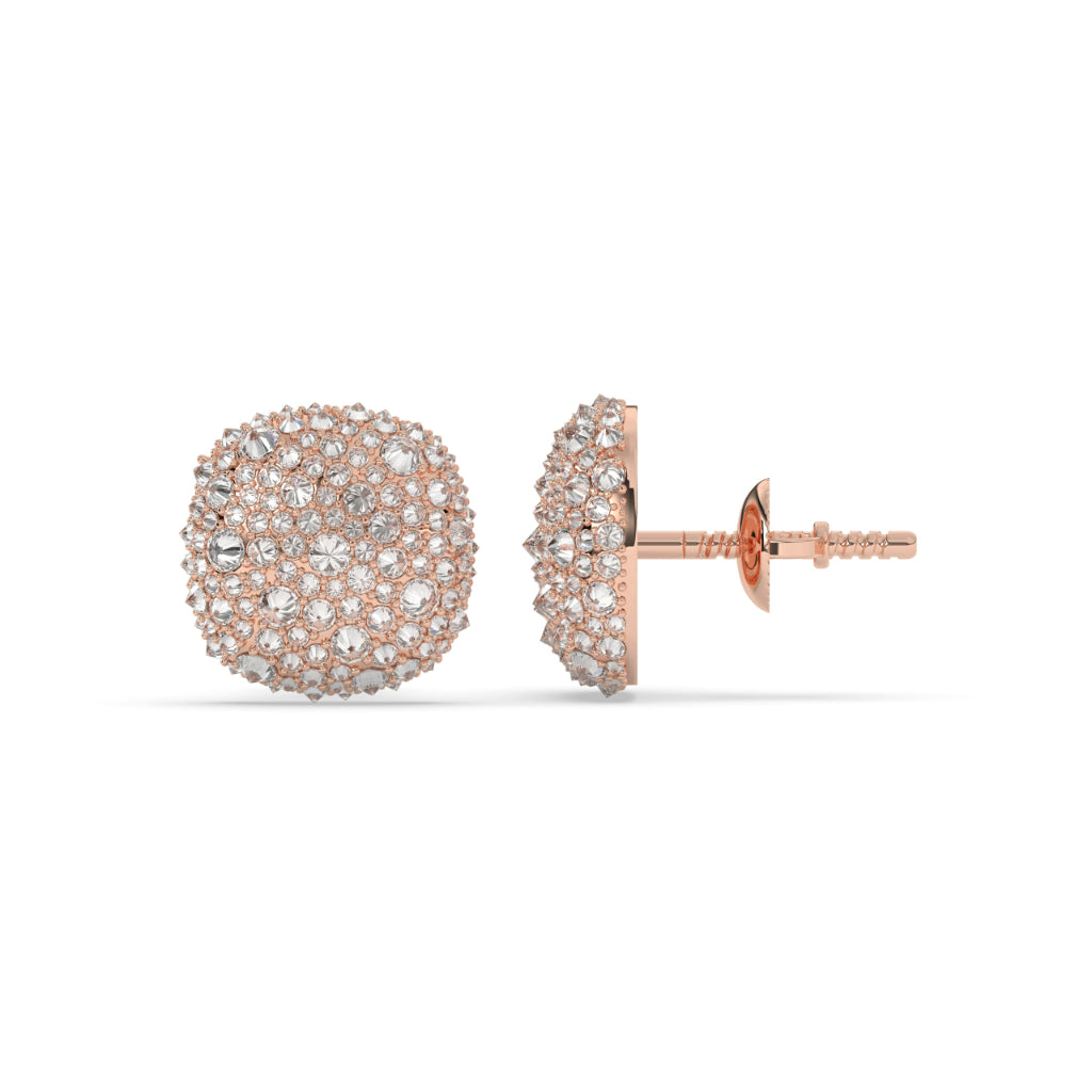Luxury Cushion Pavé Stud Earrings