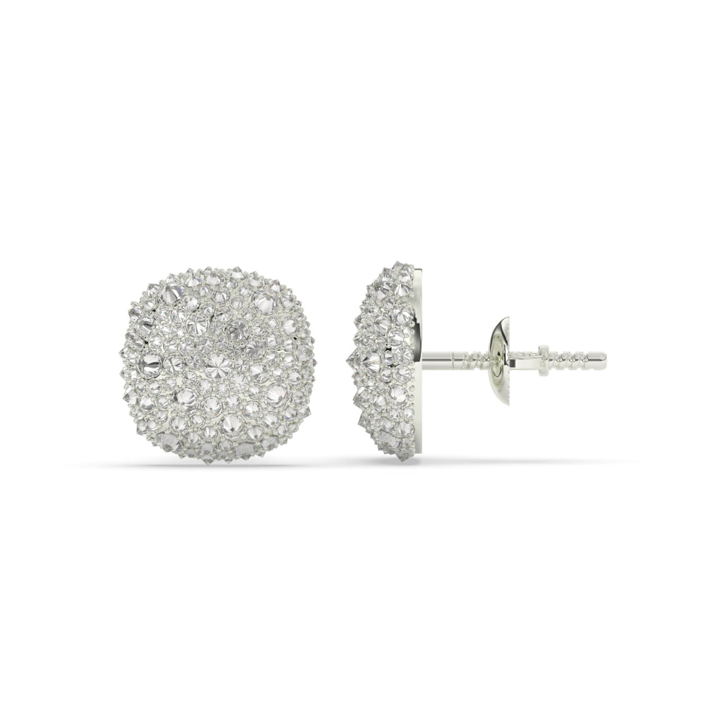 Luxury Cushion Pavé Stud Earrings