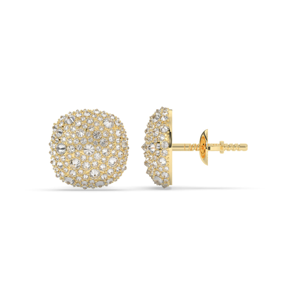 Luxury Cushion Pavé Stud Earrings