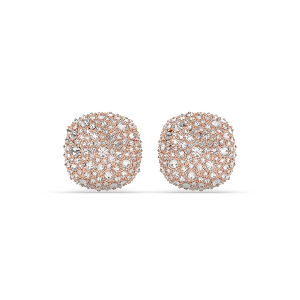 Luxury Cushion Pavé Stud Earrings