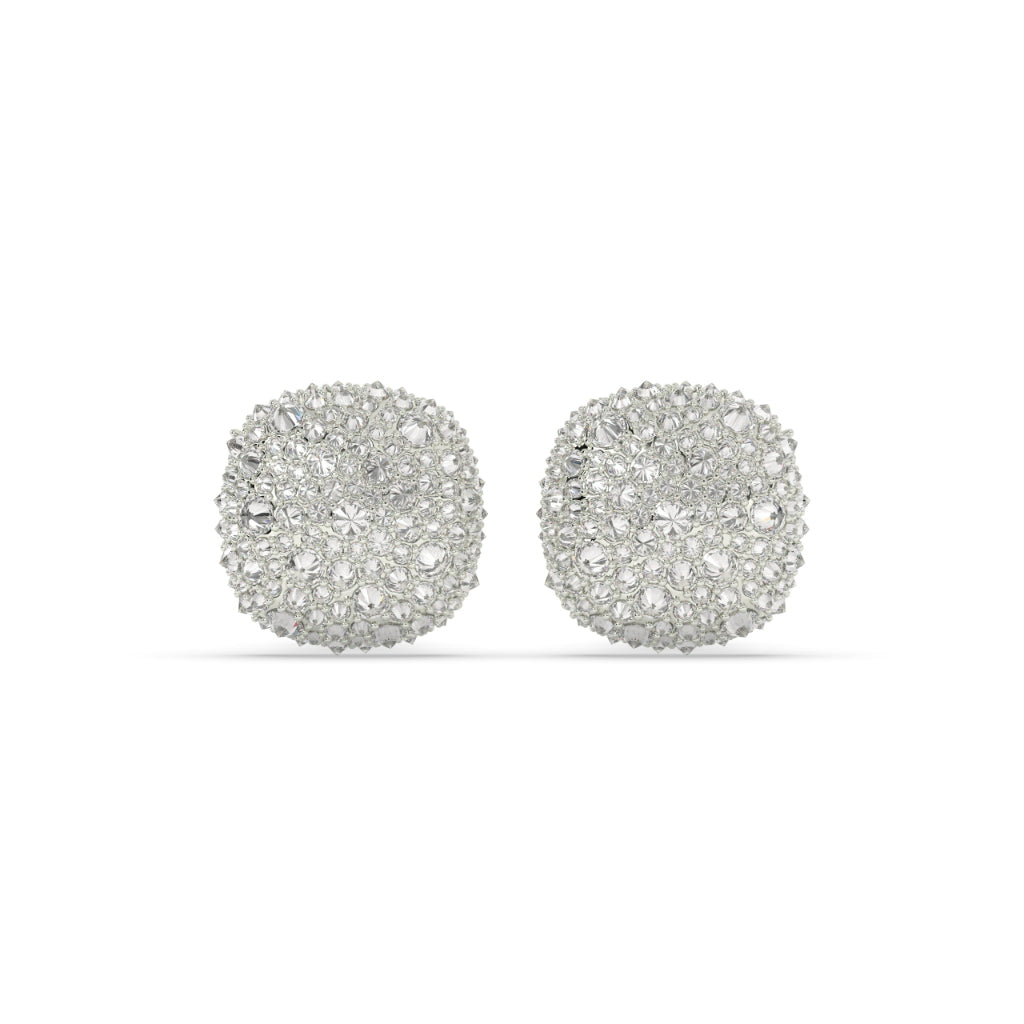 Luxury Cushion Pavé Stud Earrings