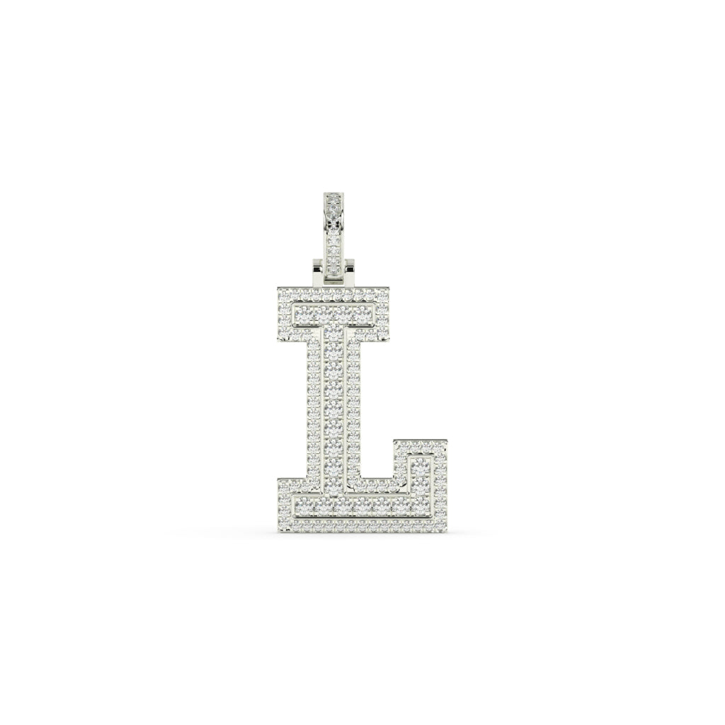 Bold Diamond Initial L Charm