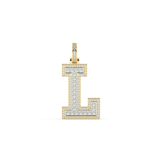 Bold Diamond Initial L Charm