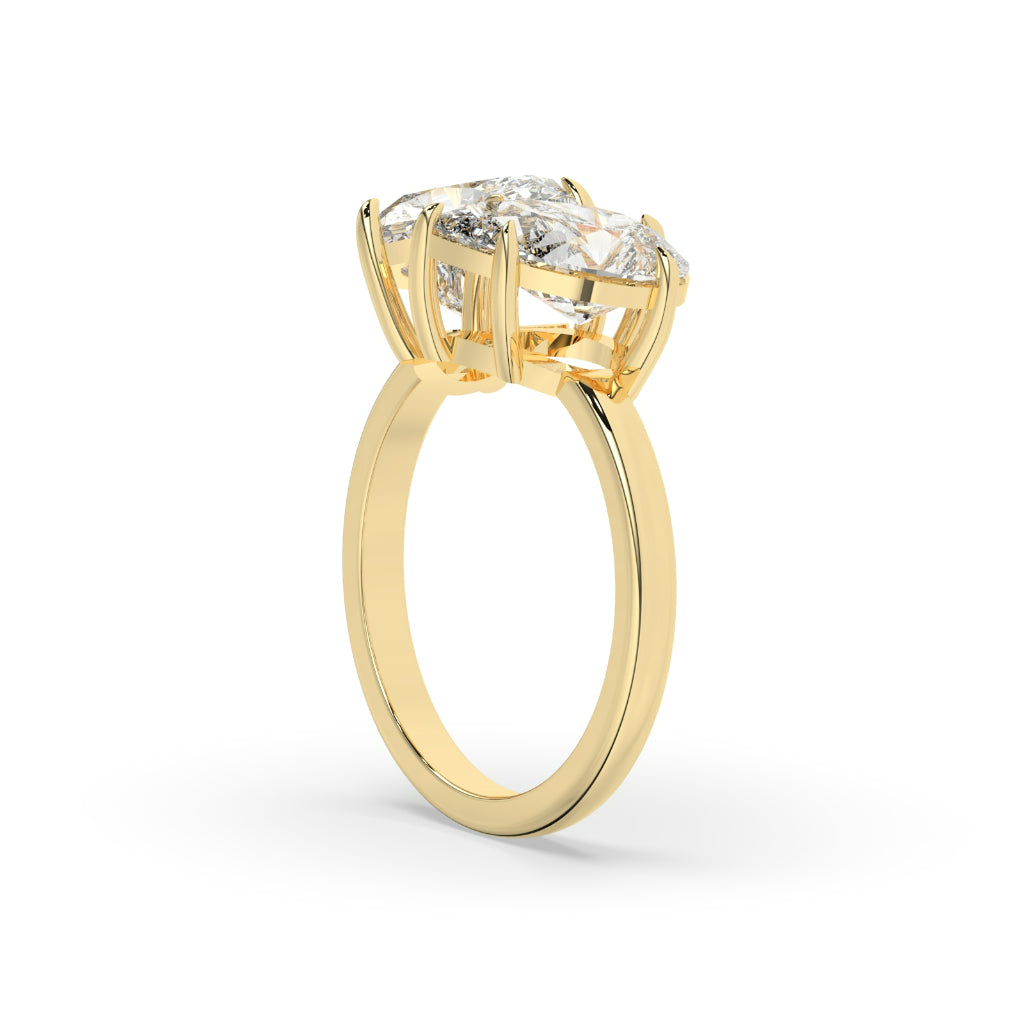 Twin Heart Diamond Promise Ring