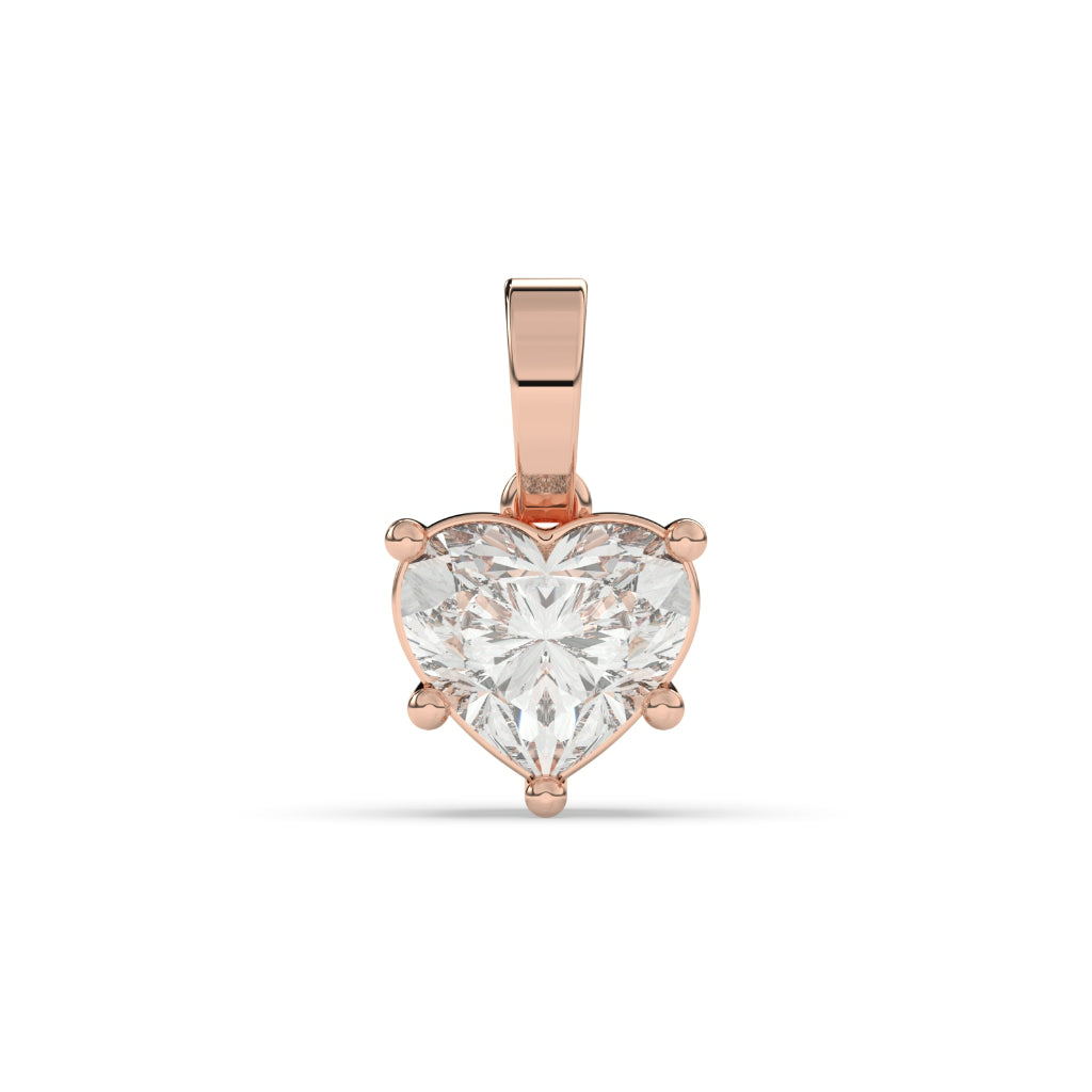 Classic Heart Diamond Charm Pendant