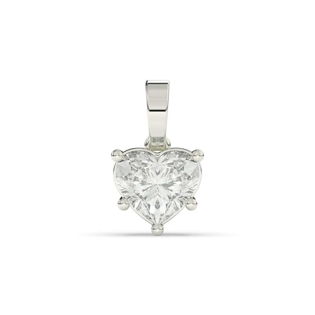 Classic Heart Diamond Charm Pendant