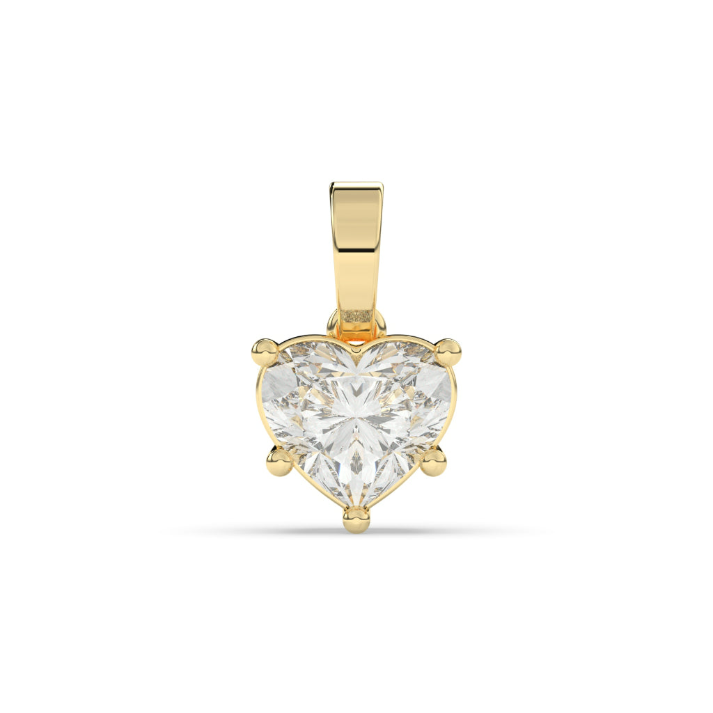 Classic Heart Diamond Charm Pendant