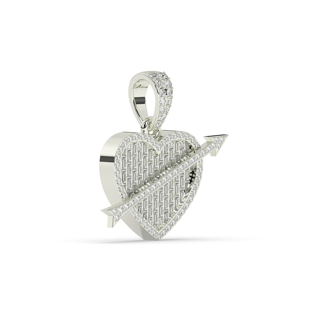 Romantic Heart Arrow Diamond Necklace