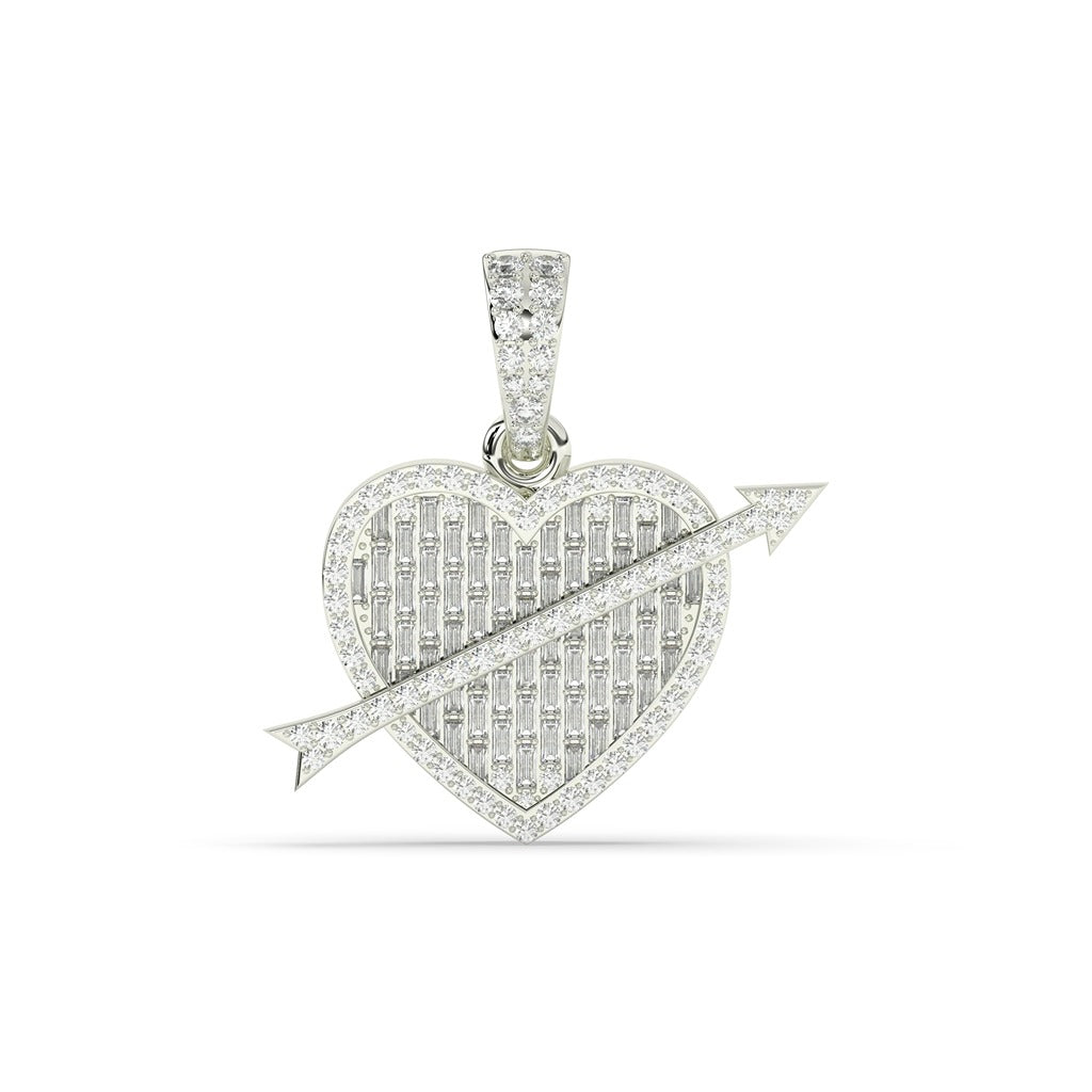 Romantic Heart Arrow Diamond Necklace