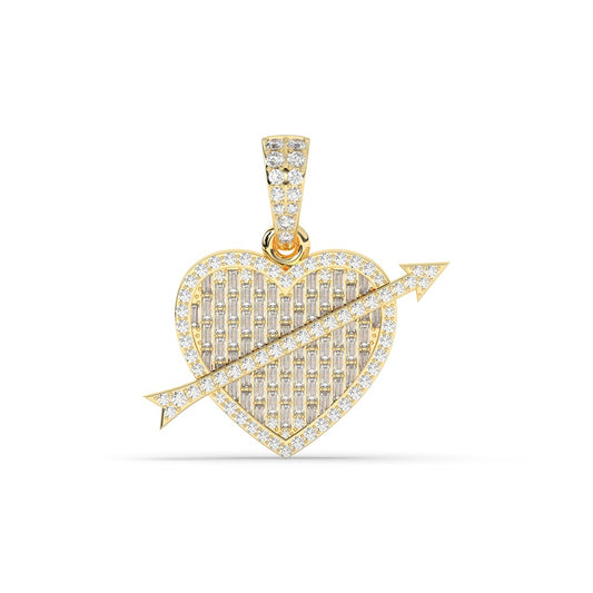 Romantic Heart Arrow Diamond Necklace