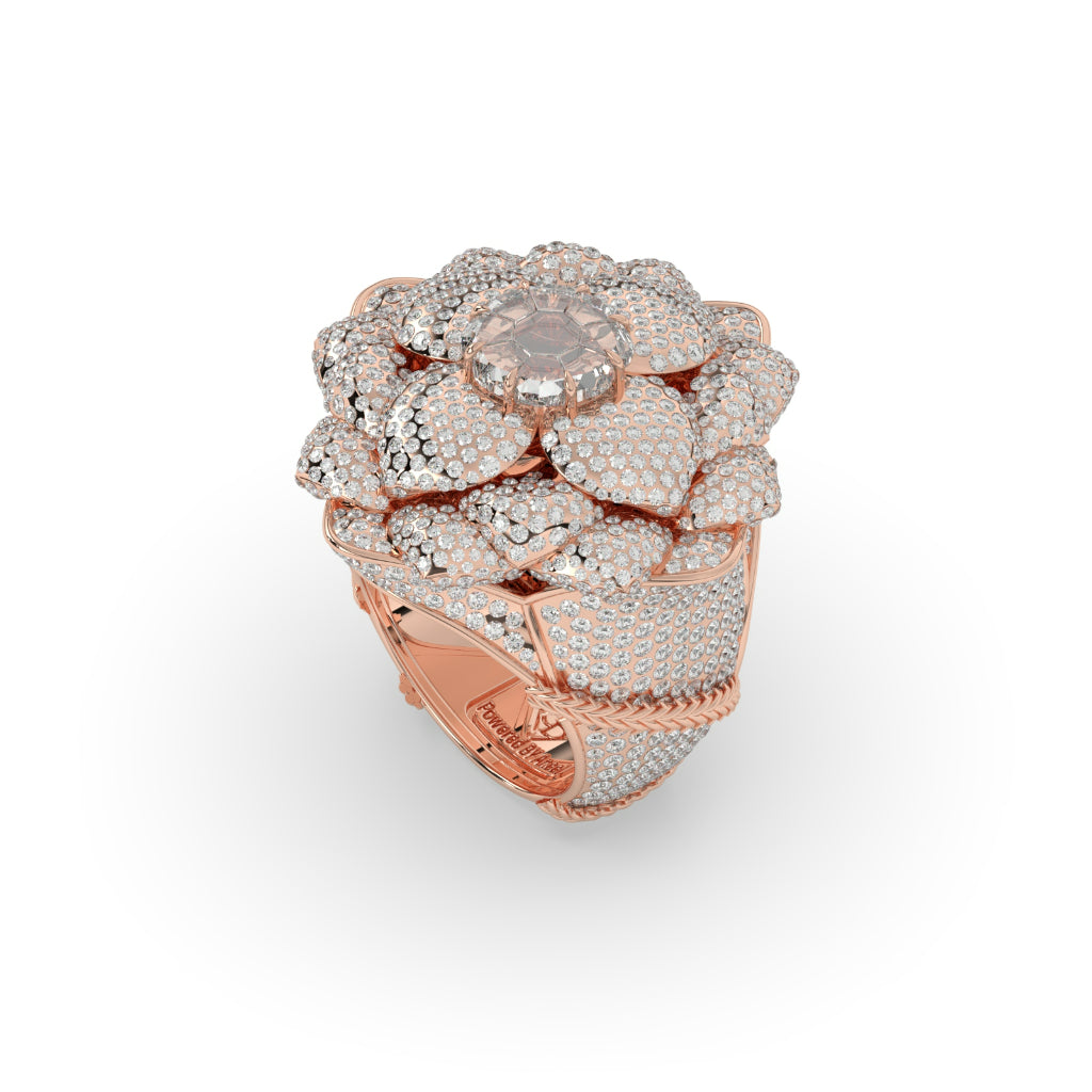 Majestic Blossom Diamond Cocktail Ring