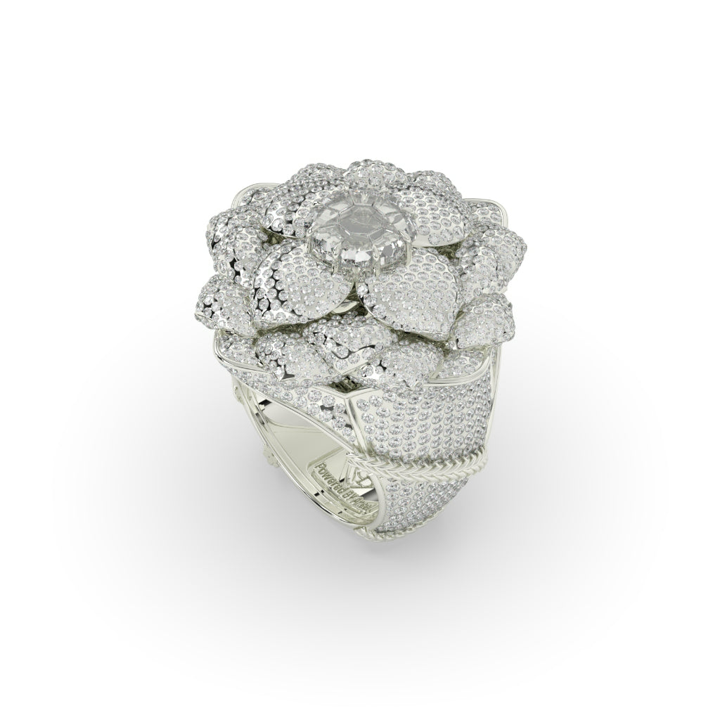 Majestic Blossom Diamond Cocktail Ring