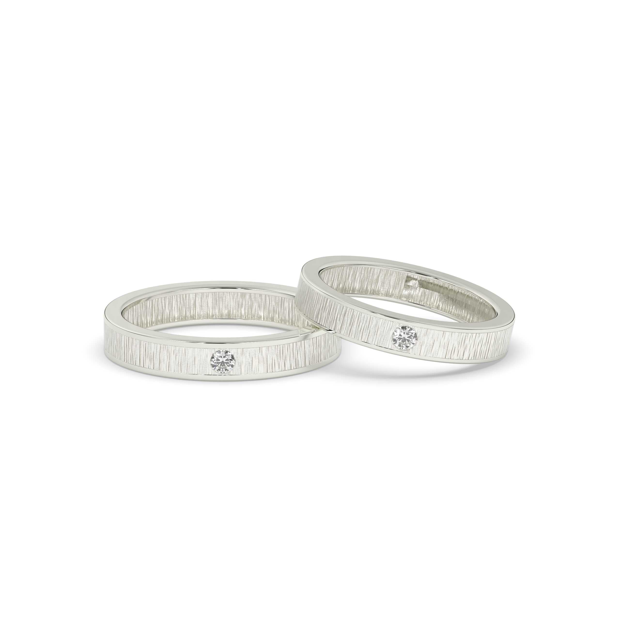 Gold & Silver Diamond Couple Bands