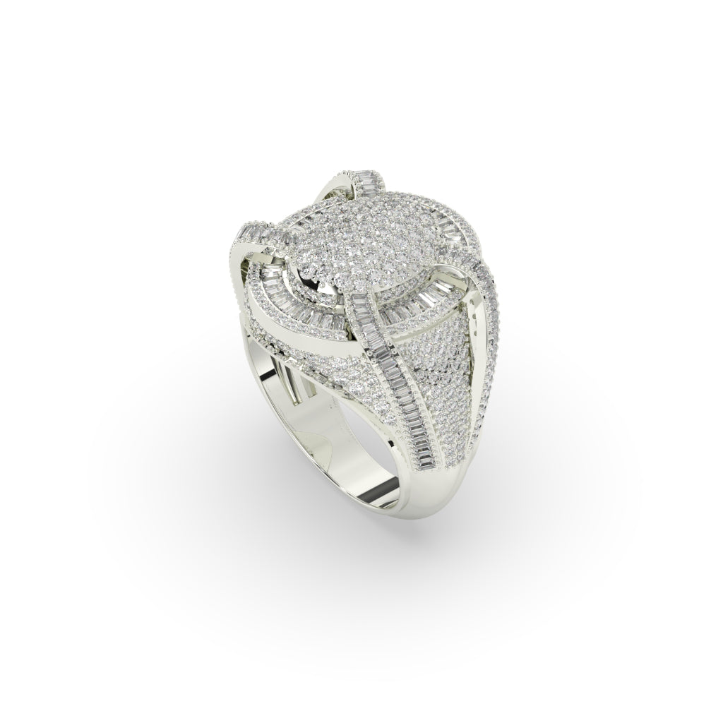 Regal Oval Diamond Statement Ring